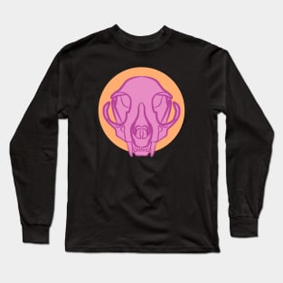 CAT SKULL PATTERN - VIVA MAGENTA Long Sleeve T-Shirt